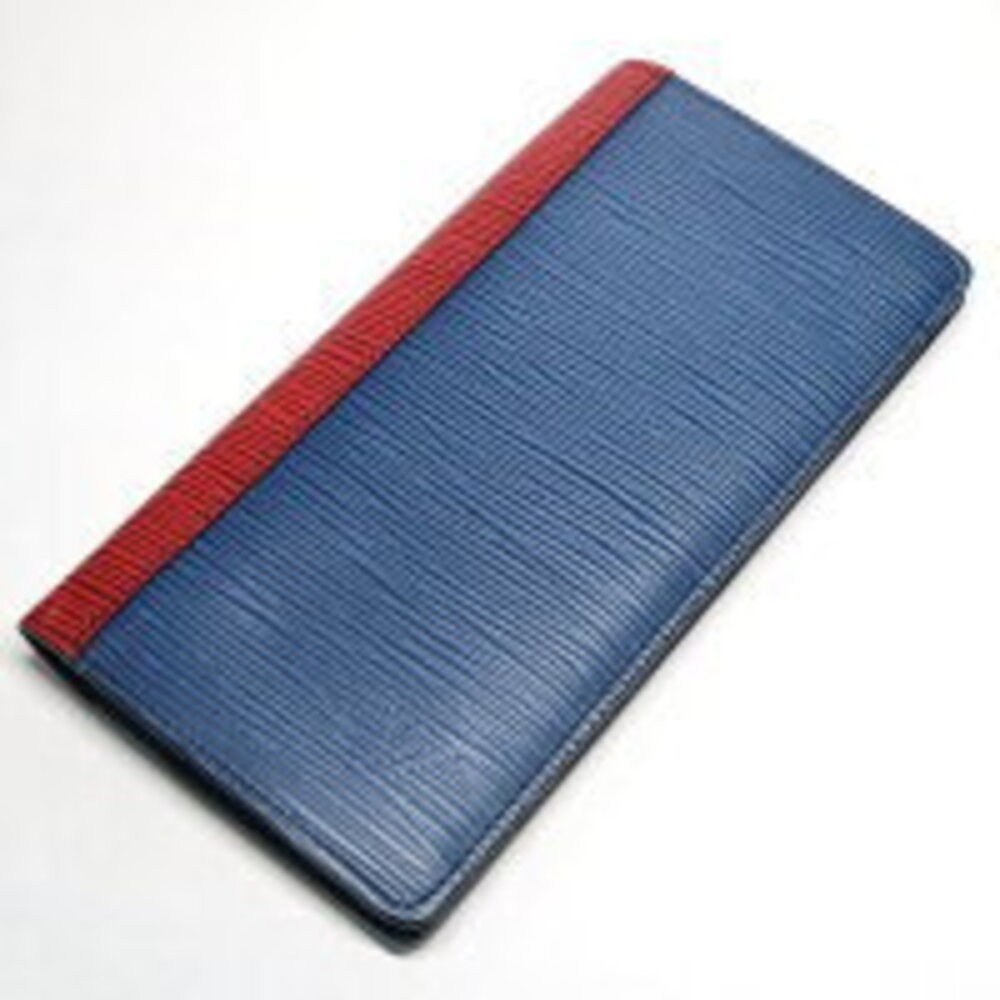 Louis Vuitton Brazza Wallet Epi leather red blue